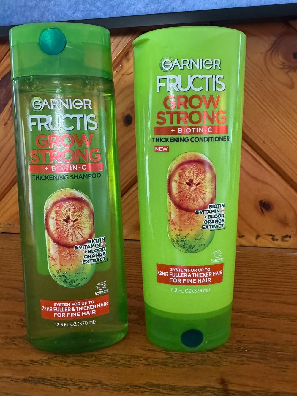 NWT Garnier Fructis Grow Strong Biotin-C Shampoo Conditioner Set